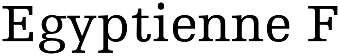 Egyptienne F font preview