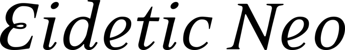Eidetic Neo font preview