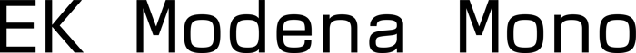 EK Modena Mono font preview