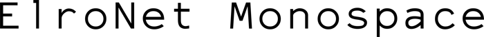 ElroNet Monospace font preview