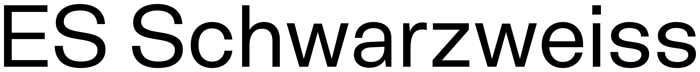 ES Schwarzweiss font preview