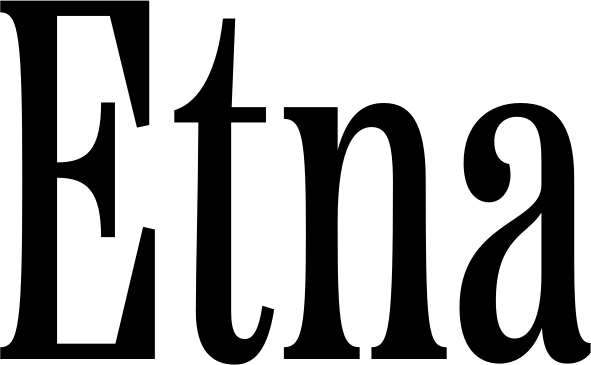 Etna font preview
