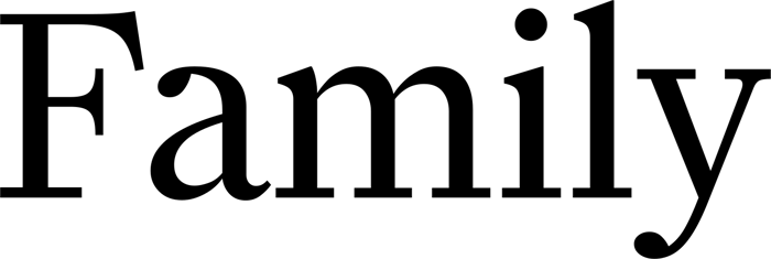 Family font preview