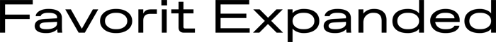 Favorit Expanded font preview