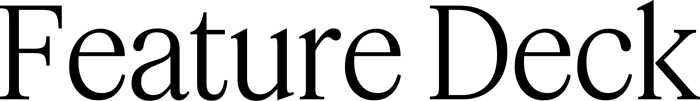 Feature Deck font preview