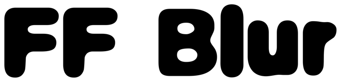 FF Blur font preview