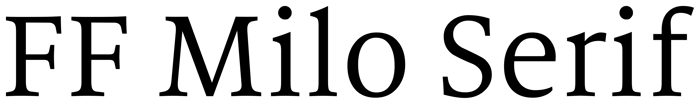 FF Milo Serif font preview