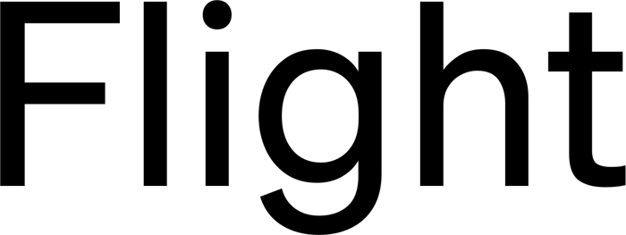 Flight font preview