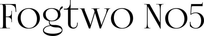 Fogtwo No5 font preview