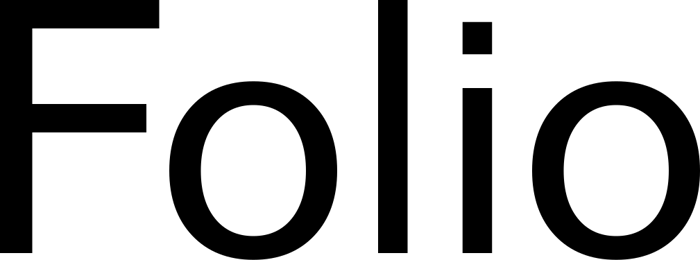 Folio font preview
