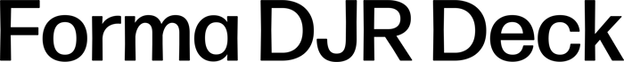 Forma DJR Deck font preview