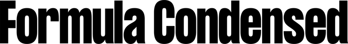Formula Condensed font preview