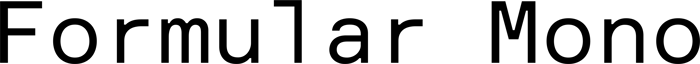 Formular Mono font preview