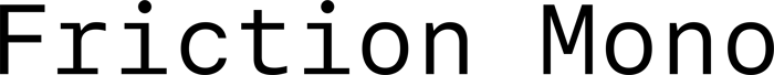 Friction Mono font preview