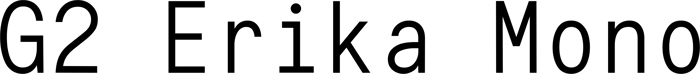 G2 Erika Mono font preview