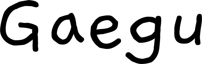 Gaegu font preview