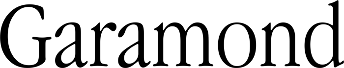 Garamond font preview