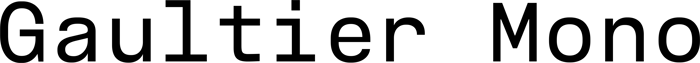 Gaultier Mono font preview