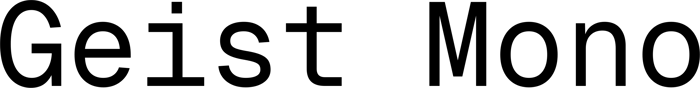 Geist Mono font preview