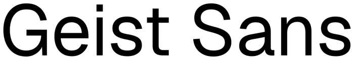 Geist Sans font preview