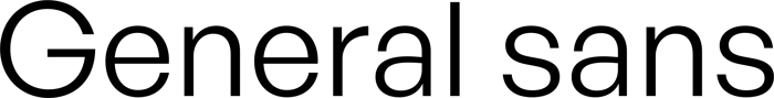 General sans font preview