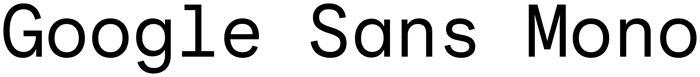 Google Sans Mono font preview