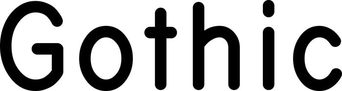 Gothic font preview