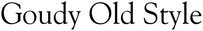 Goudy Old Style font preview