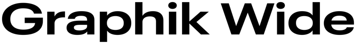 Graphik Wide font preview