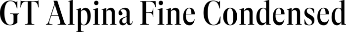 GT Alpina Fine Condensed font preview