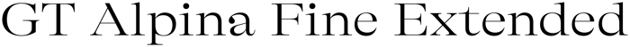 GT Alpina Fine Extended font preview