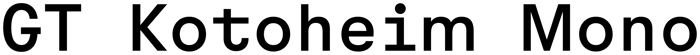 GT Kotoheim Mono font preview