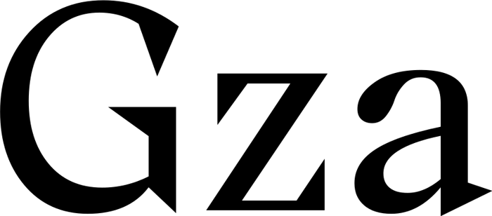Gza font preview
