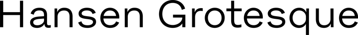 Hansen Grotesque font preview