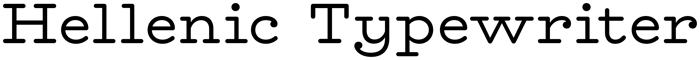 Hellenic Typewriter font preview