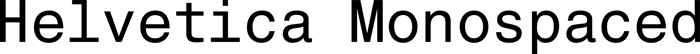 Helvetica Monospaced font preview