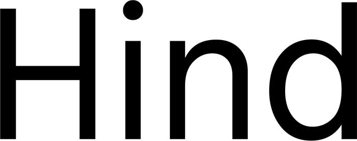 Hind font preview