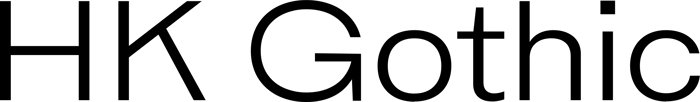 HK Gothic font preview