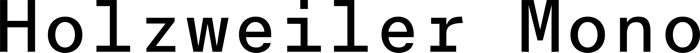 Holzweiler Mono font preview