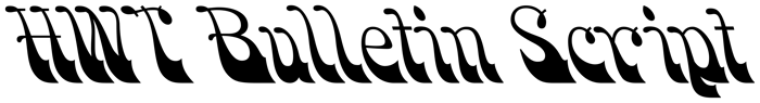 HWT Bulletin Script font preview