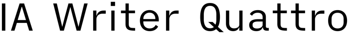 IA Writer Quattro font preview