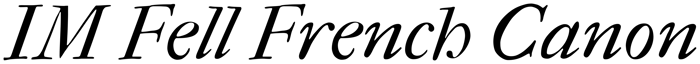 IM Fell French Canon font preview