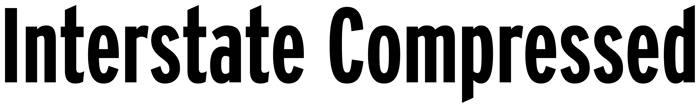 Interstate Compressed font preview