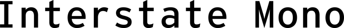 Interstate Mono font preview