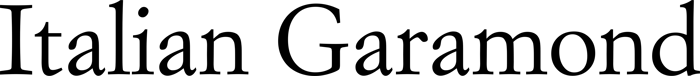 Italian Garamond font preview