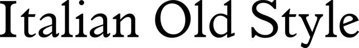 Italian Old Style font preview
