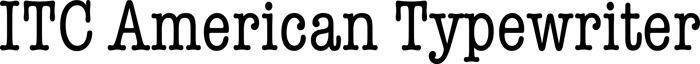 ITC American Typewriter font preview