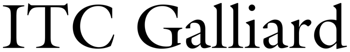 ITC Galliard font preview