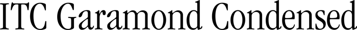 ITC Garamond Condensed font preview