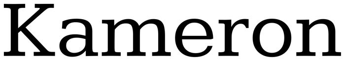 Kameron font preview